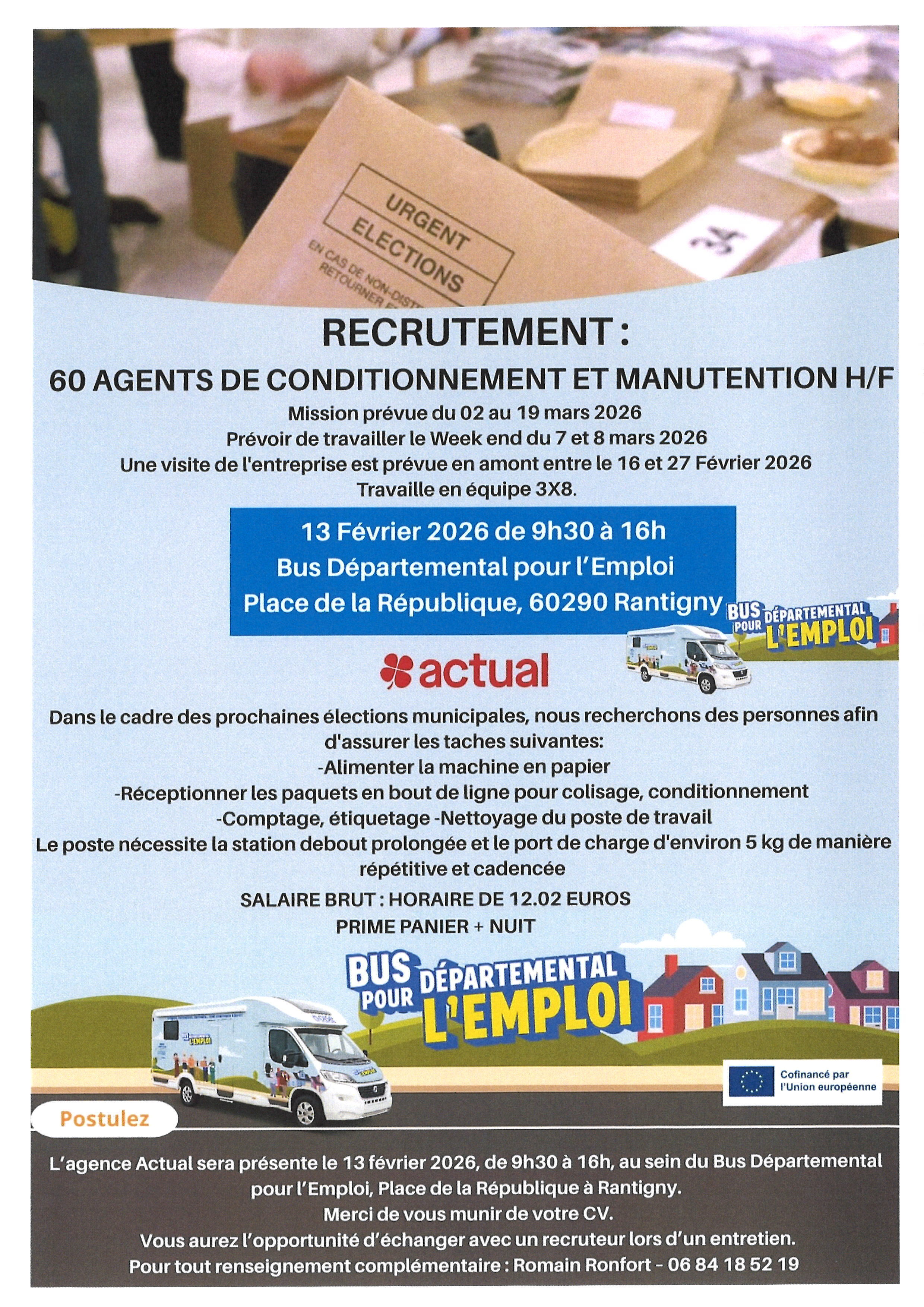 AFFICHE BUS POUR EMPLOI ACTUAL