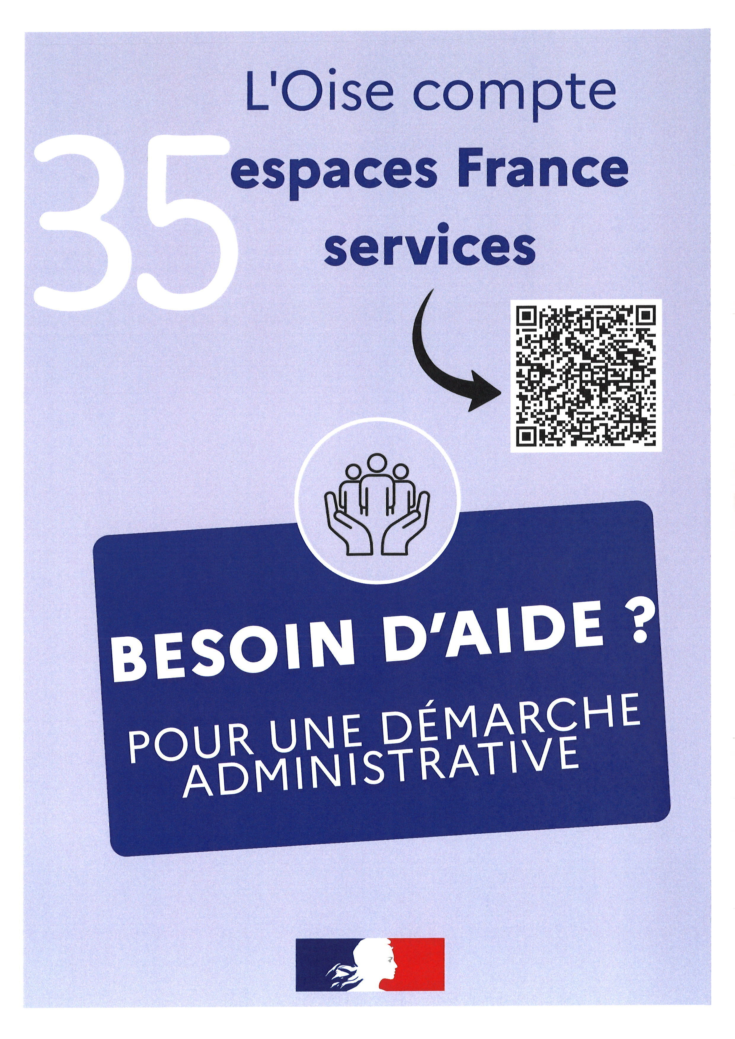affiche france services avec qrcode