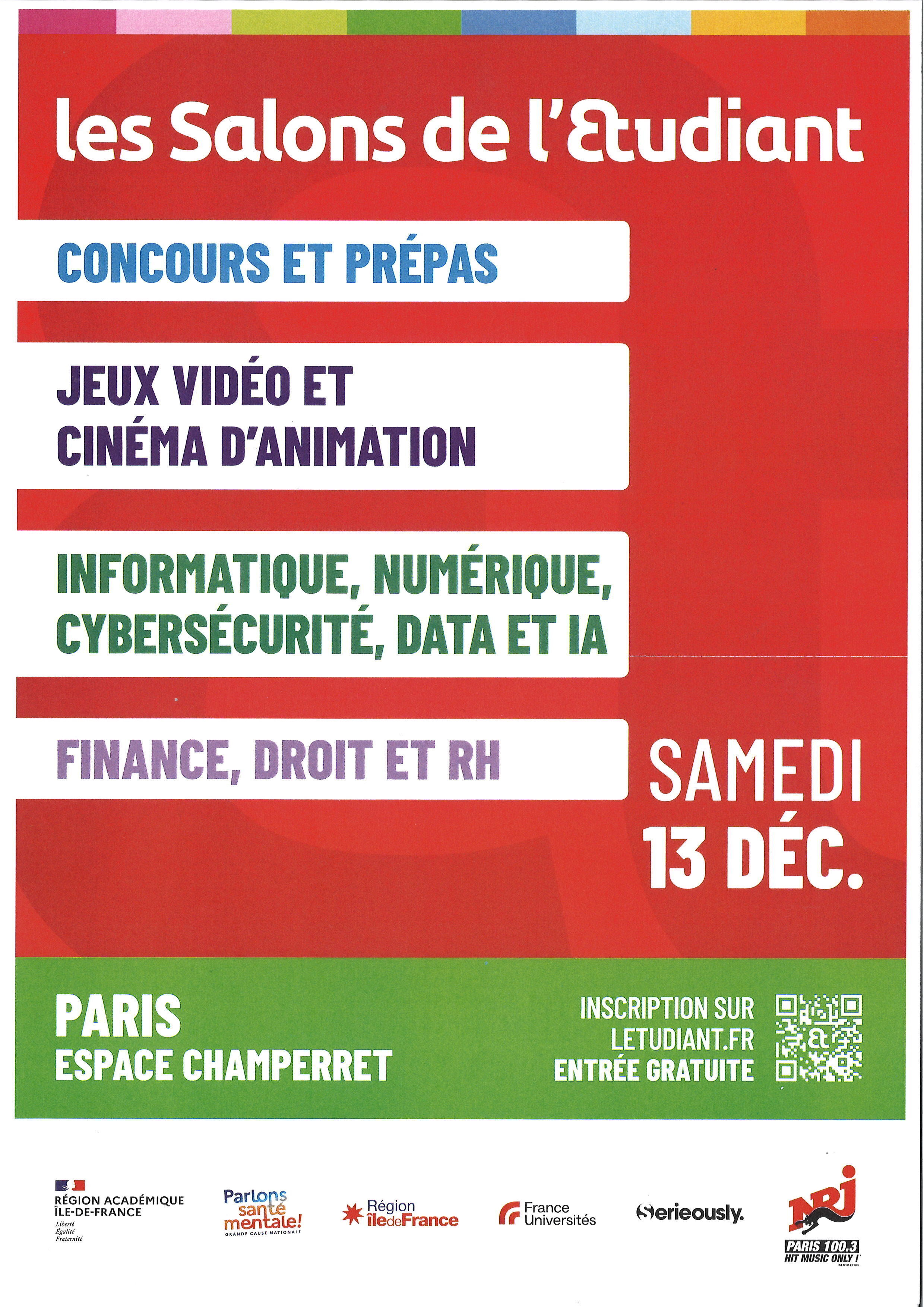 affiche salon etudiant 13 déc