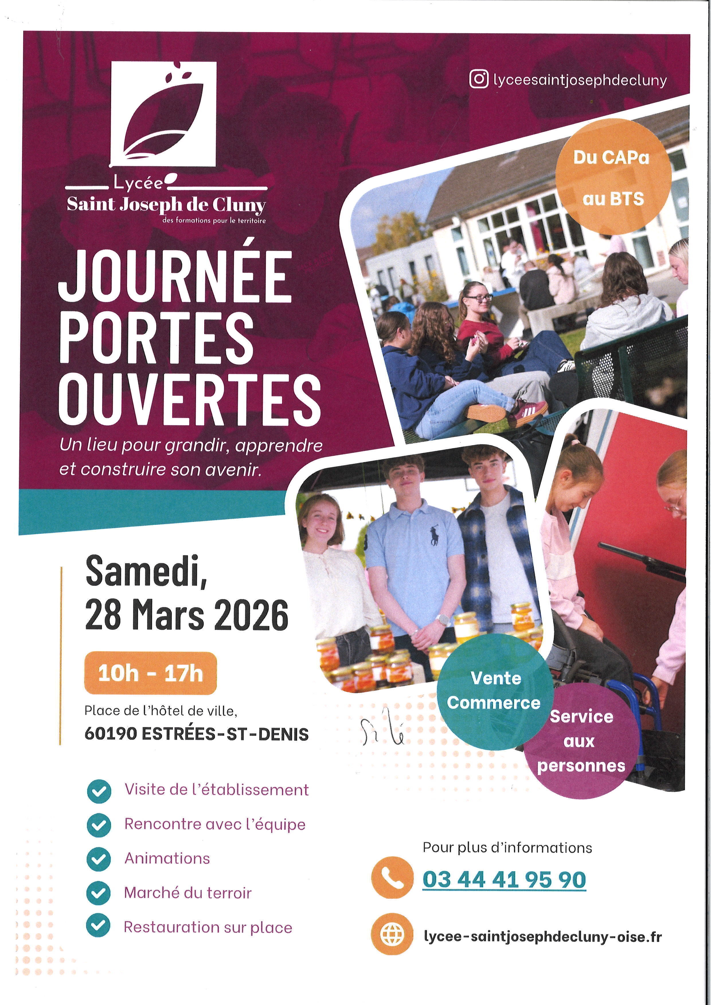 affiche st joseph lycée