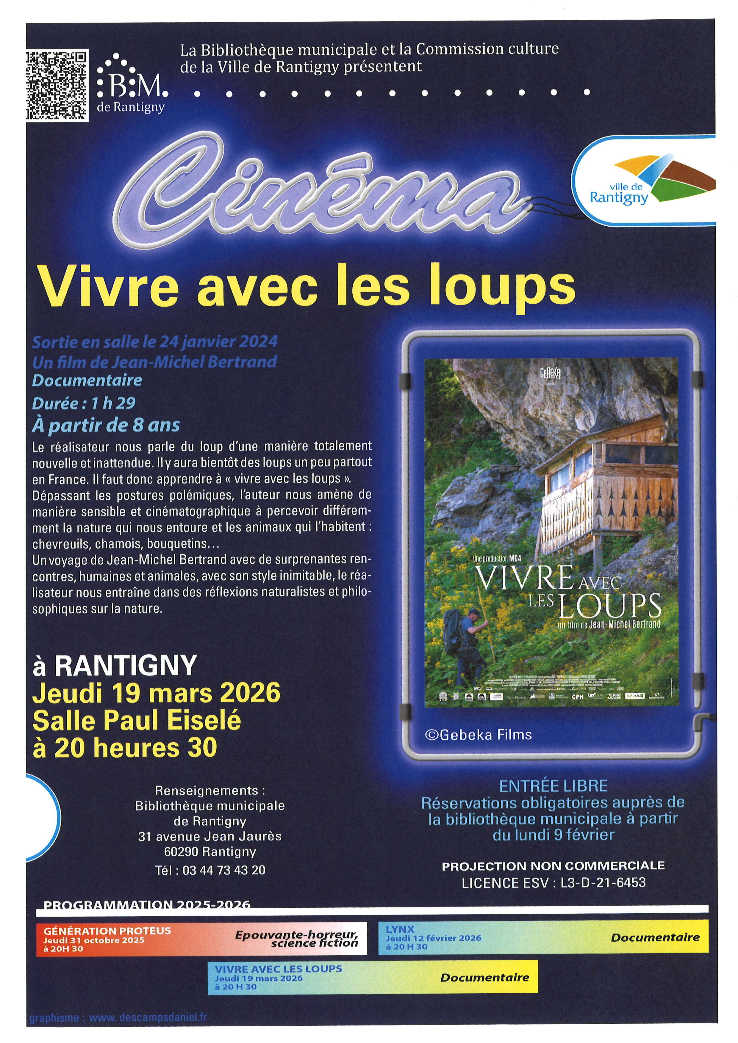 affiche vivre avec les loups