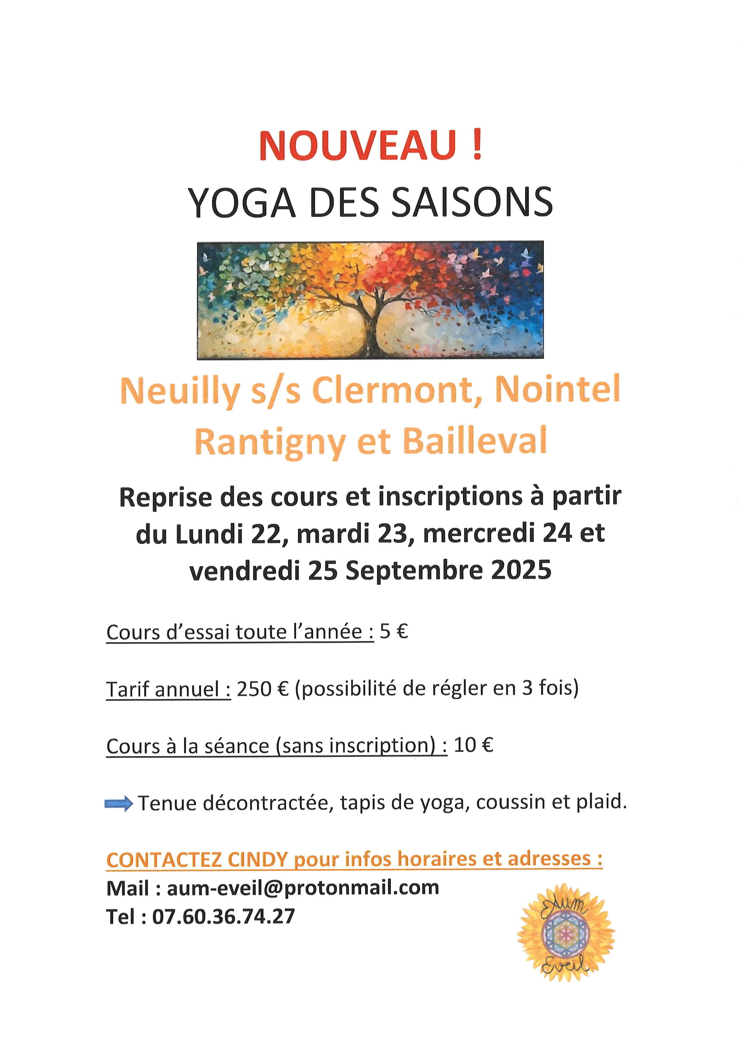 affiche yoga reprise