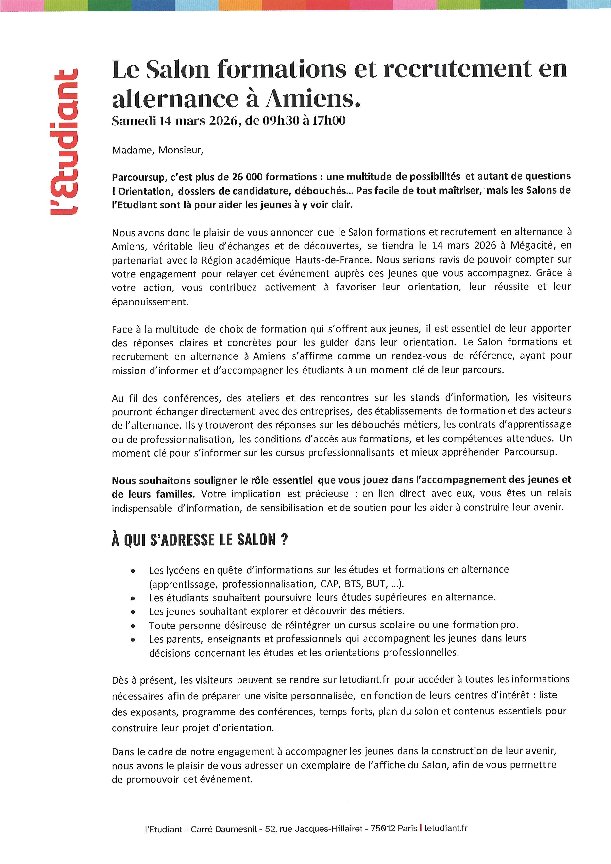 recto etudiant amiens