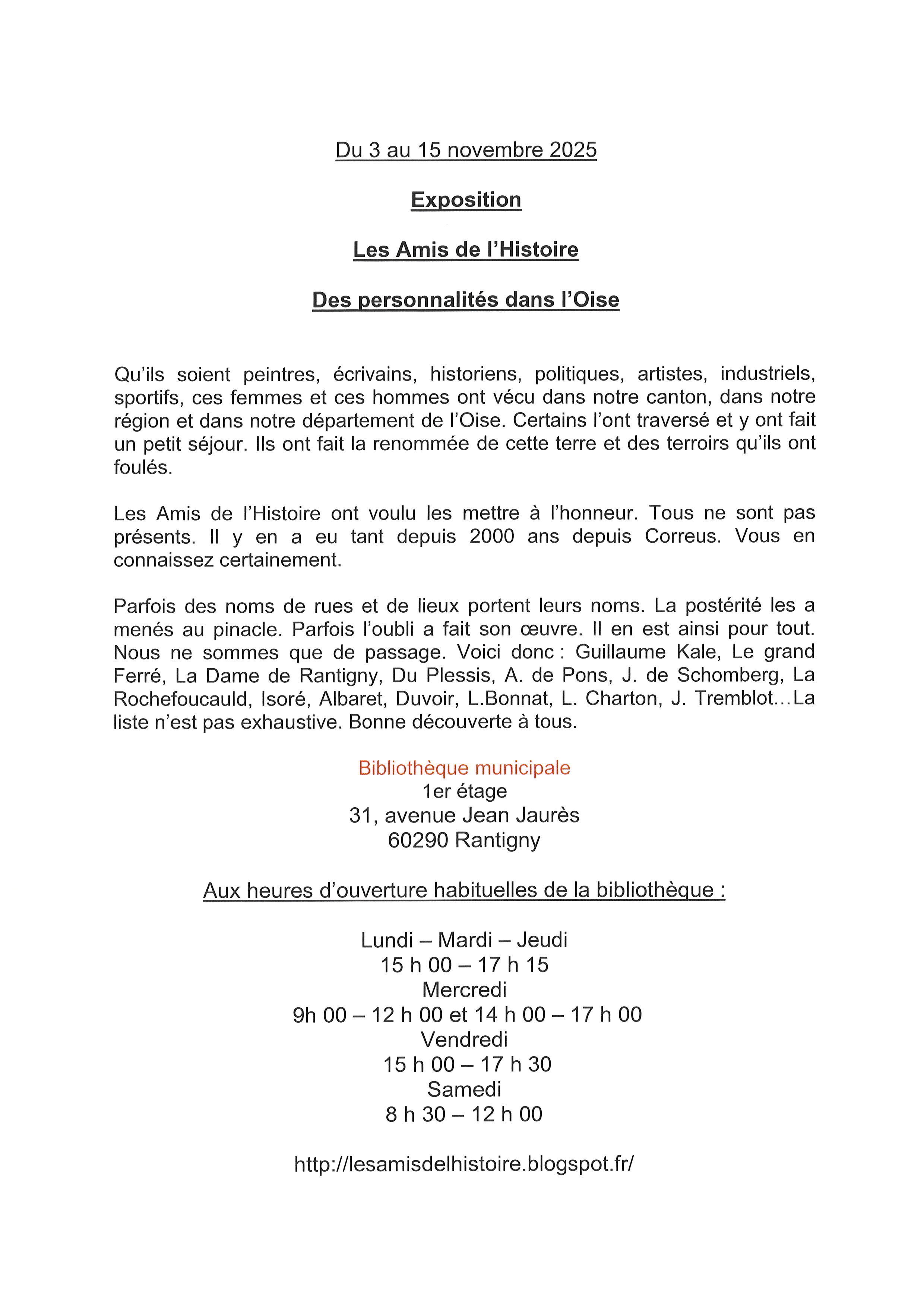texte les amis de l'histoire