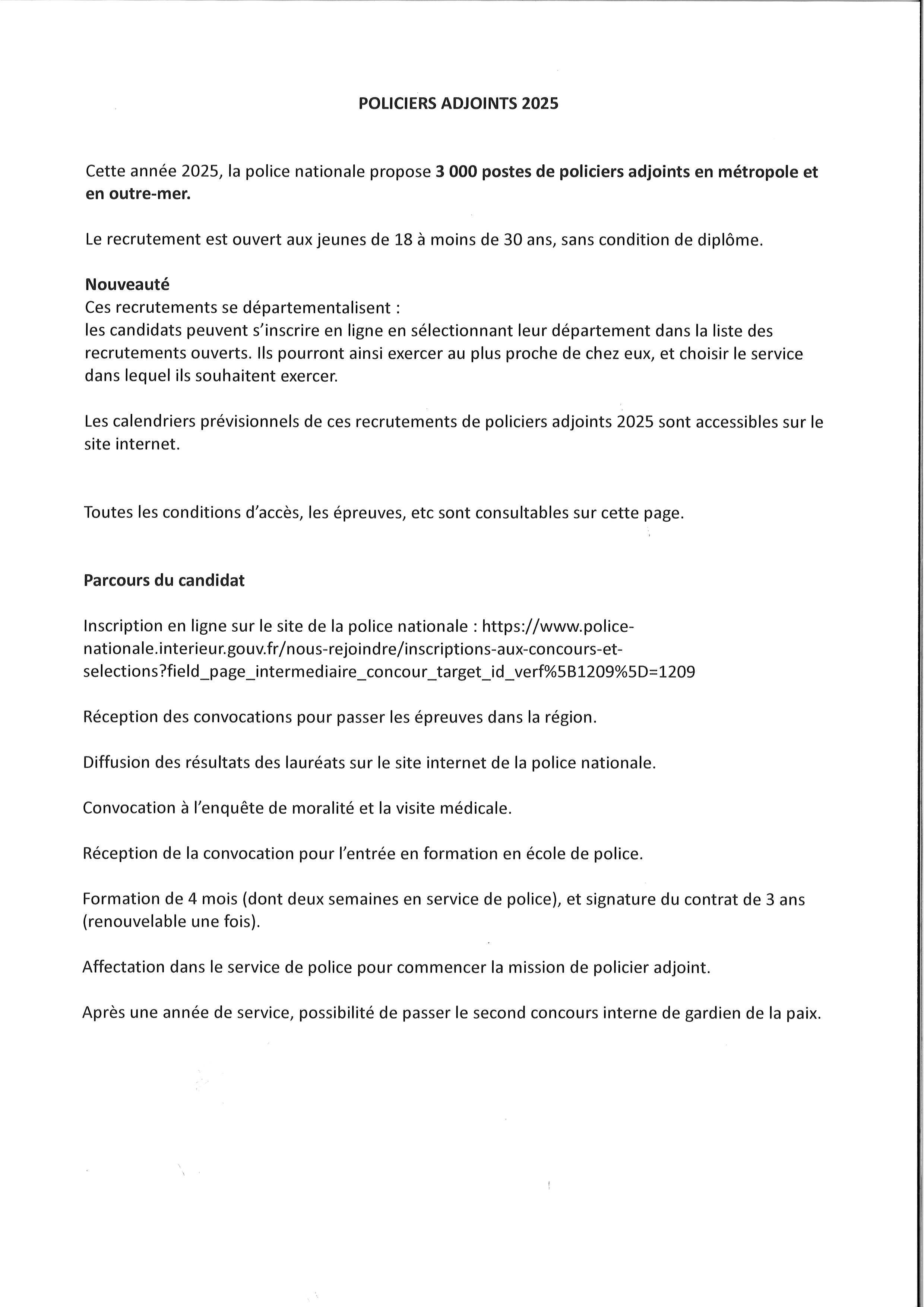 texte police nationale