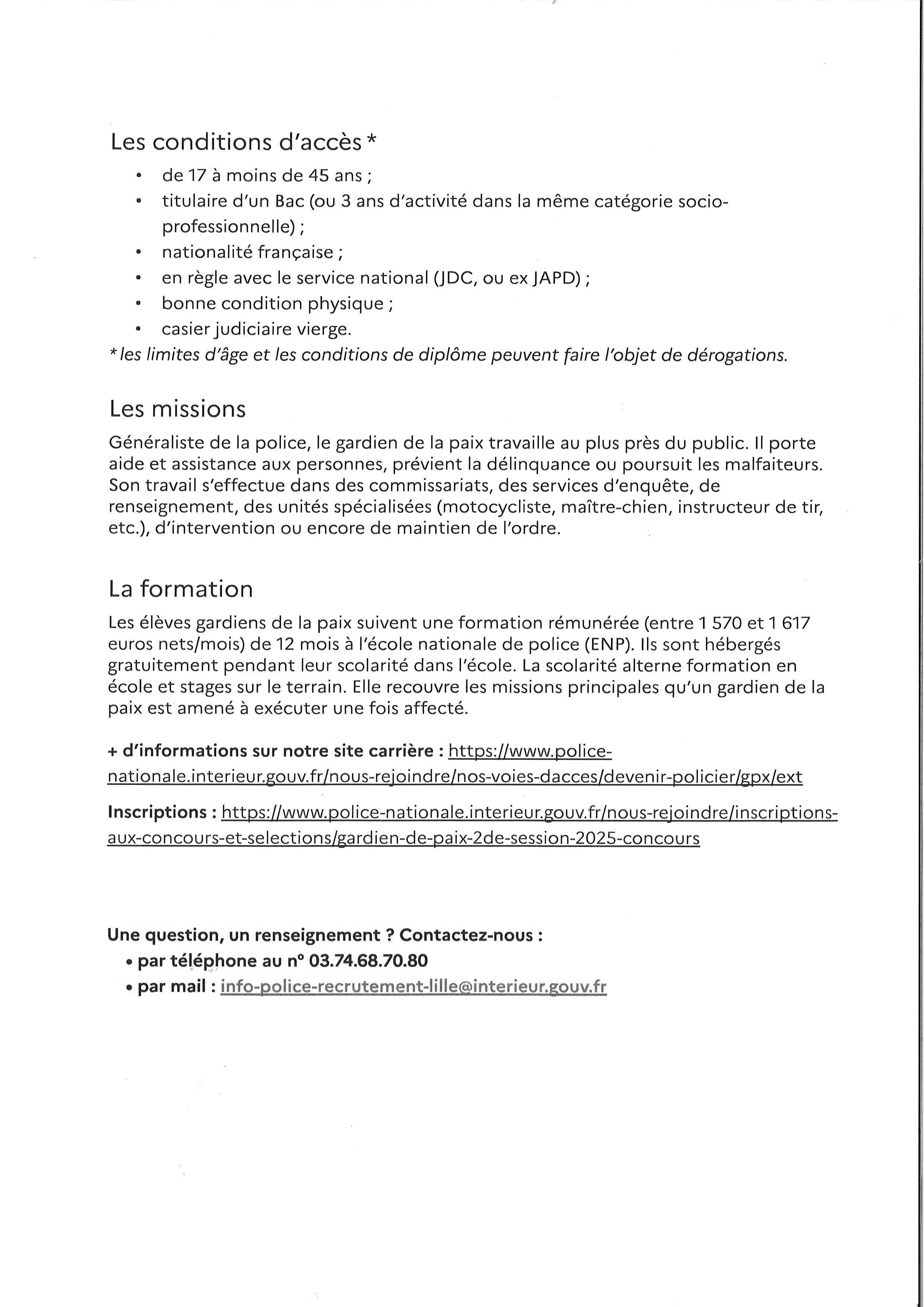 verso gardien de la paix